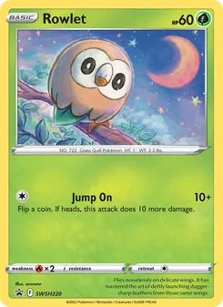 Rowlet, SWSH Black Star Promos, no. SWSH220
