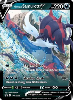 Hisuian Samurott V, SWSH Black Star Promos, no. SWSH239