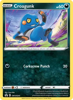 Croagunk, SWSH Black Star Promos, no. SWSH245