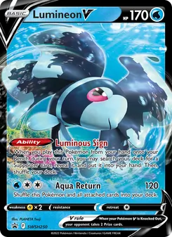 Lumineon V, SWSH Black Star Promos, no. SWSH250