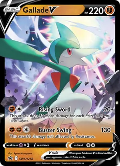 Gallade V, SWSH Black Star Promos, no. SWSH258