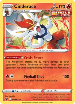 Cinderace, SWSH Black Star Promos, no. SWSH278