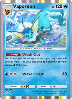 Vaporeon, Mythical Island, no. 019