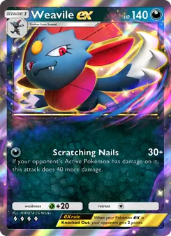 Weavile ex, Space-Time Smackdown, no. 099