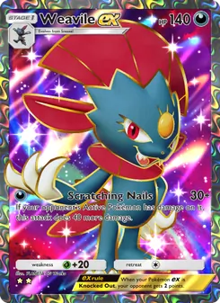 Weavile ex, Space-Time Smackdown, no. 186