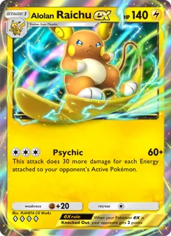 Alolan Raichu ex, Celestial Guardians, no. 058