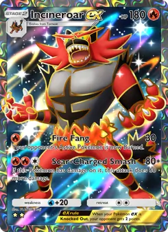 Incineroar ex, Celestial Guardians, no. 182