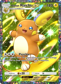 Alolan Raichu ex, Celestial Guardians, no. 185