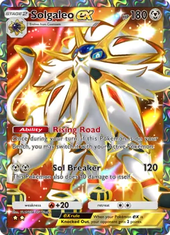 Solgaleo ex, Celestial Guardians, no. 189
