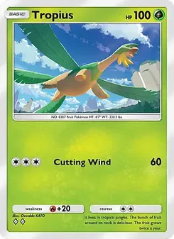 Tropius, La Clairière d'Évoli, n° 001