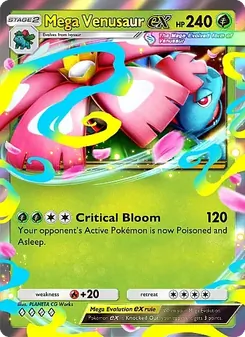 Mega Venusaur ex, Crimson Blaze, n° 004