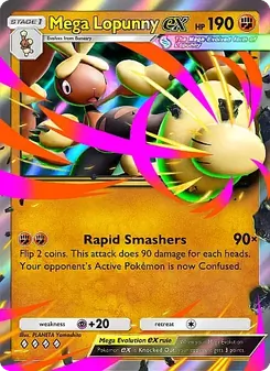 Mega Lopunny ex, Crimson Blaze, n° 042