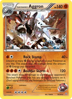 Team Magma's Aggron, Double Crisis, no. 14