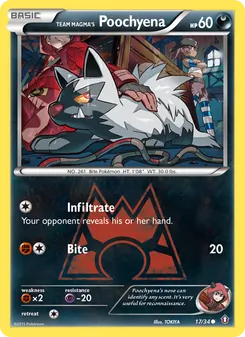 Team Magma's Poochyena, Double Crisis, no. 17