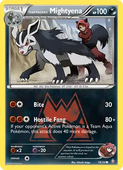 Team Magma's Mightyena, Double Crisis, no. 19