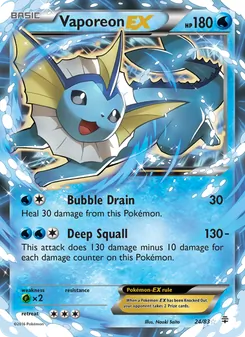 Vaporeon EX, Generations, no. 24