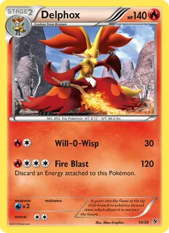 Delphox, Kalos Starter Set, no. 10