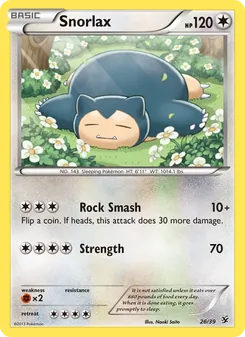 Snorlax, Kalos Starter Set, no. 26