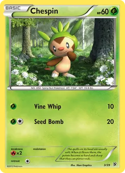Chespin, Kalos Starter Set, no. 3