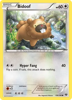 Bidoof, XY, no. 106