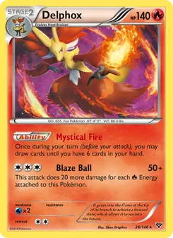 Delphox, XY, no. 26