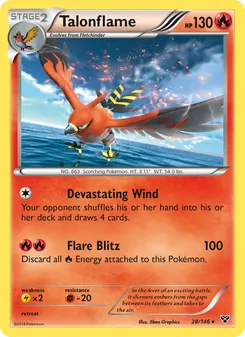 Talonflame, XY, no. 28