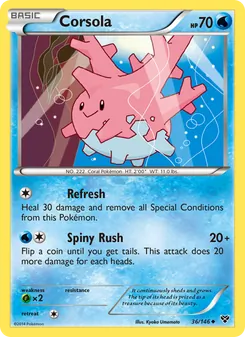 Corsola, XY, no. 36