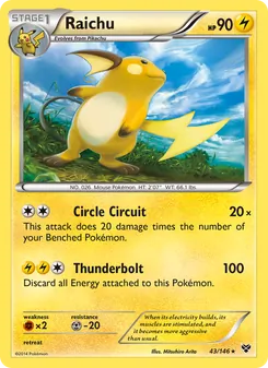 Raichu, XY, no. 43