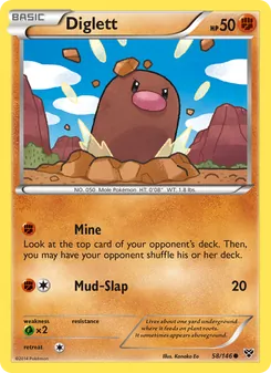 Diglett, XY, no. 58