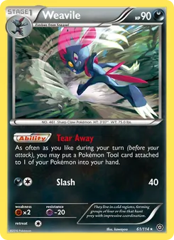 Weavile, Steam Siege, no. 61