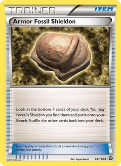 Armor Fossil Shieldon, Steam Siege, no. 98