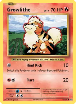 Growlithe, Evolutions, no. 17
