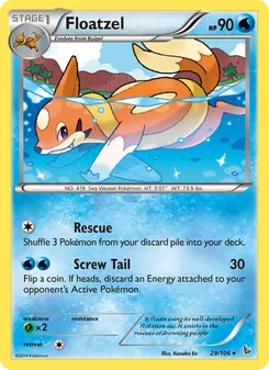 Floatzel, Flashfire, no. 29