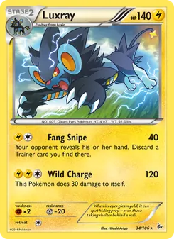 Luxray, Flashfire, no. 34