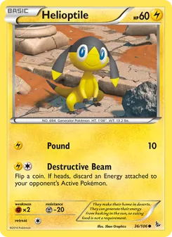 Helioptile, Flashfire, no. 36