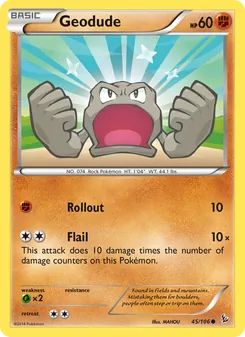 Geodude, Flashfire, no. 45