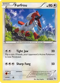 Furfrou, Flashfire, no. 87