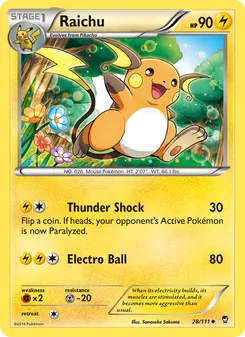 Raichu, Furious Fists, no. 28