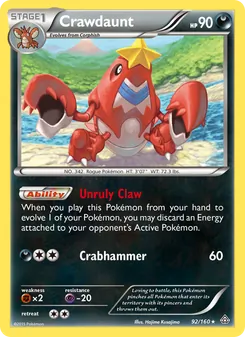 Crawdaunt, Primal Clash, no. 92