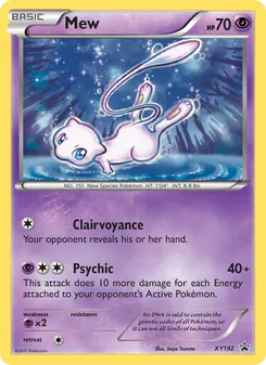Mew, XY Black Star Promos, no. XY192