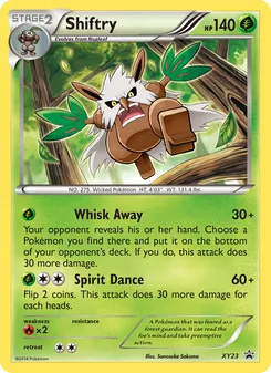 Shiftry, XY Black Star Promos, no. XY23