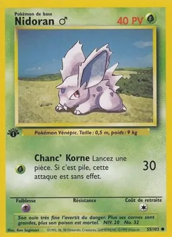 Nidoran ♂, Set de Base, n° 55