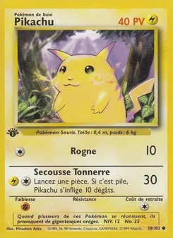 Pikachu, Set de Base, n° 58