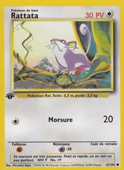 Rattata, Set de Base, n° 61