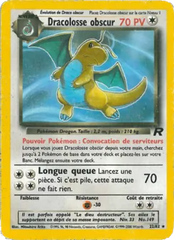 Dracolosse obscur, Team Rocket, n° 22