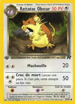 Rattatac obscur, Team Rocket, n° 51