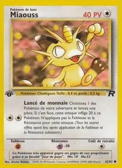 Miaouss, Team Rocket, n° 62