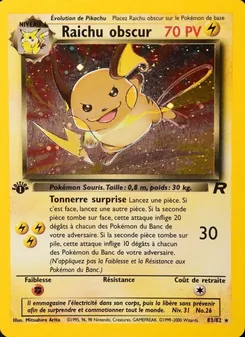 Raichu obscur, Team Rocket, n° 83