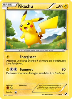 Pikachu, Noir & Blanc, n° 115
