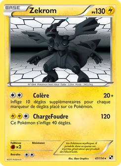 Zekrom, Noir & Blanc, n° 47